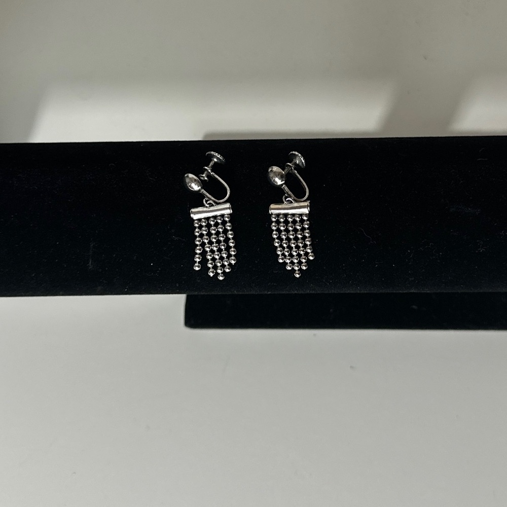 Vintage chandelier screw on dangle earrings